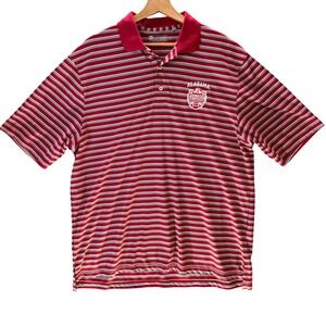 Alabama Crimson Tide Polo Shirt XL Red Stripe Roll Tide NCAA Football‎